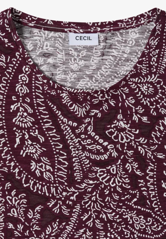 Lässiges T-Shirt mit Paisley-Print