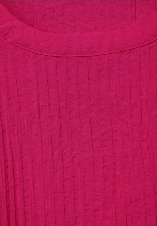 Strukturiertes kurzärmeliges Blusenshirt