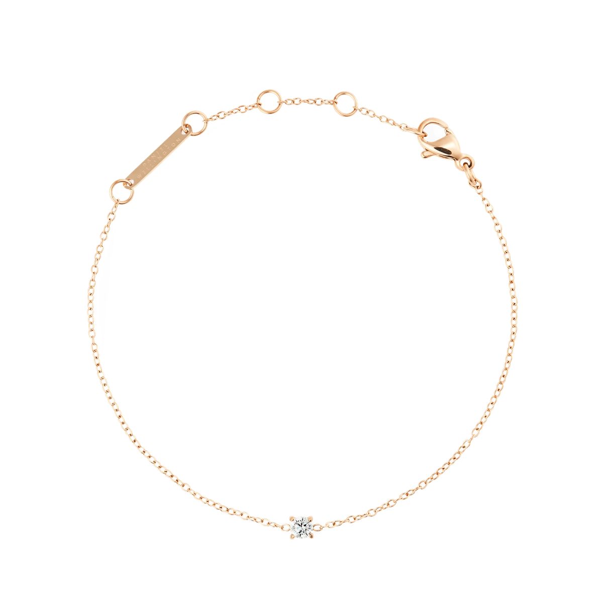 Minimalistisches Roségold Diamant Armband