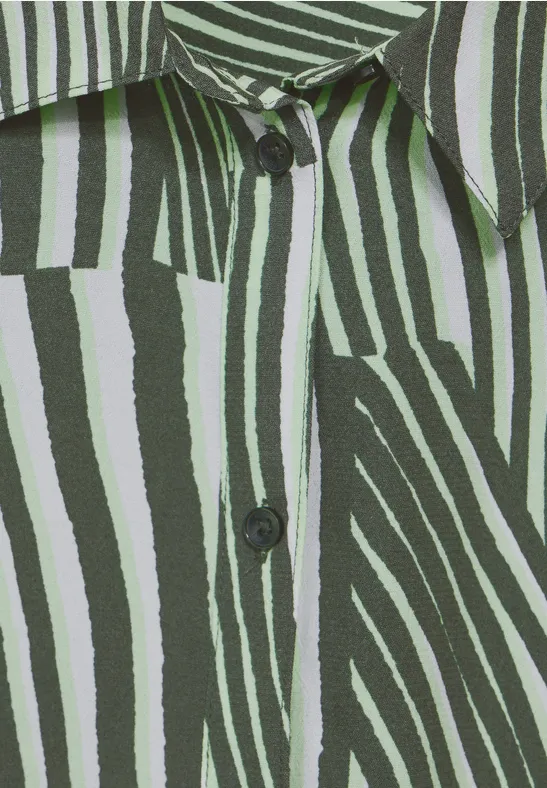 Gestreifte Kurzarm Bluse Shirt