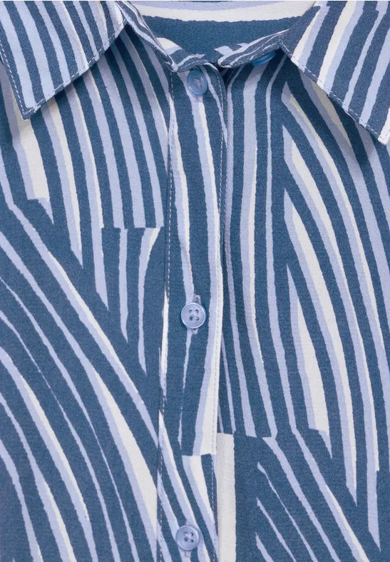 Gestreifte Kurzarm-Bluse