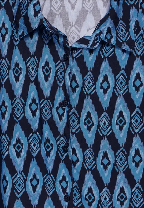 Kurzarm Bluse mit Muster