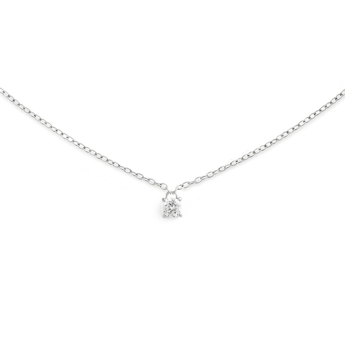 Minimalistische Solitär-Anhänger Halskette