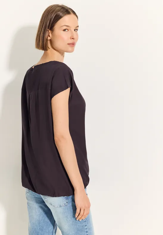 Bluse mit Raffung und entspanntem Schnitt