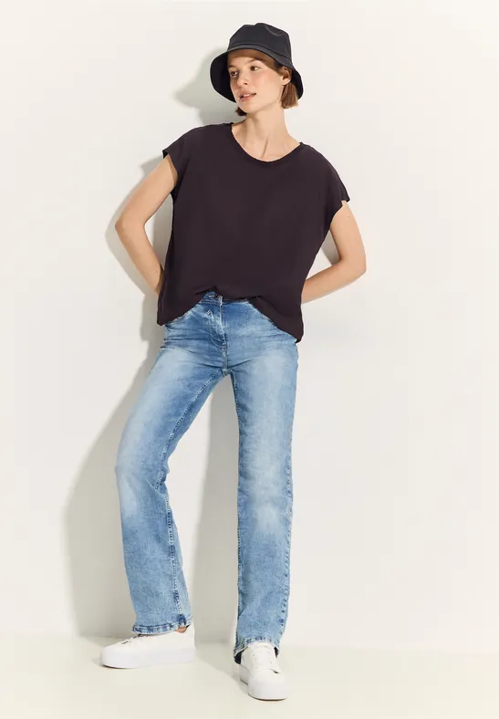Bluse mit Raffung und entspanntem Schnitt