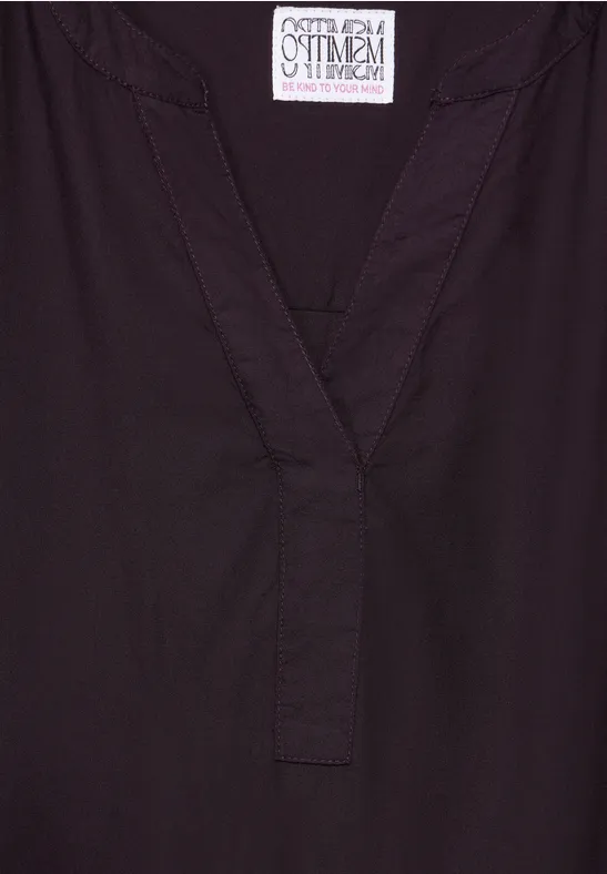 Damen Kurzarm Bluse mit V-Ausschnitt