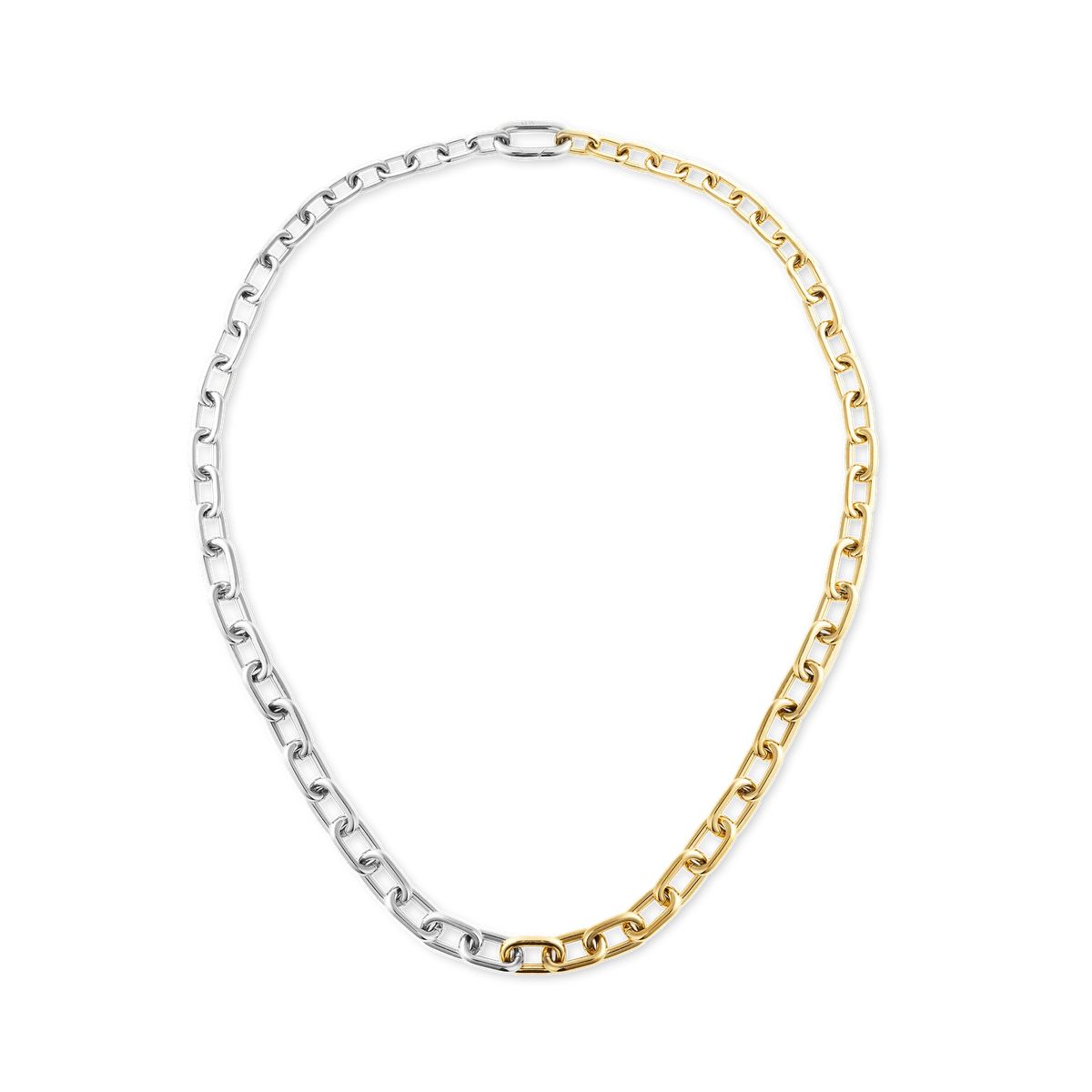 Zweifarbige Statement-Gliederketten-Halskette