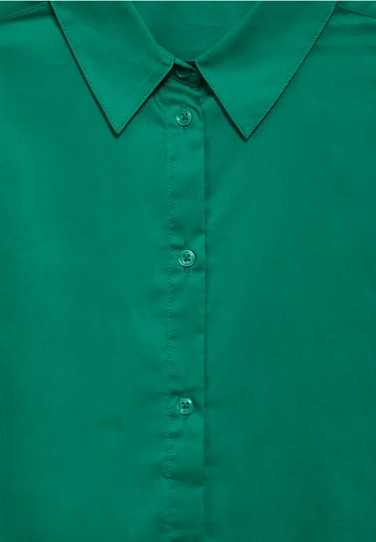 Klassische Hemdbluse in Smaragdgrün