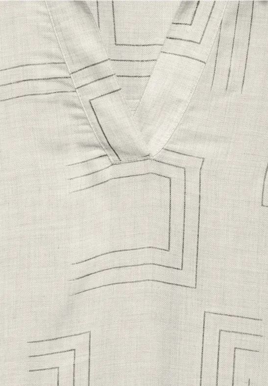 Langarmbluse mit geometrischem Muster