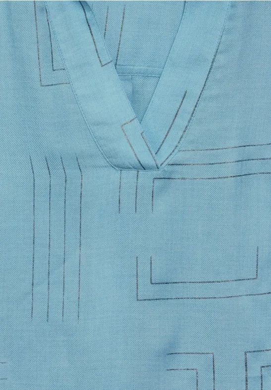 Langärmlige Bluse mit geometrischem Muster
