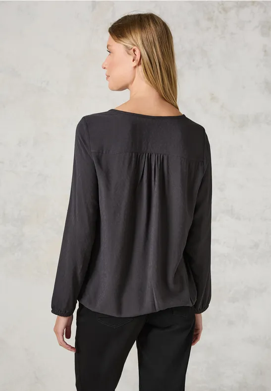 Damen Langarm V-Ausschnitt Bluse