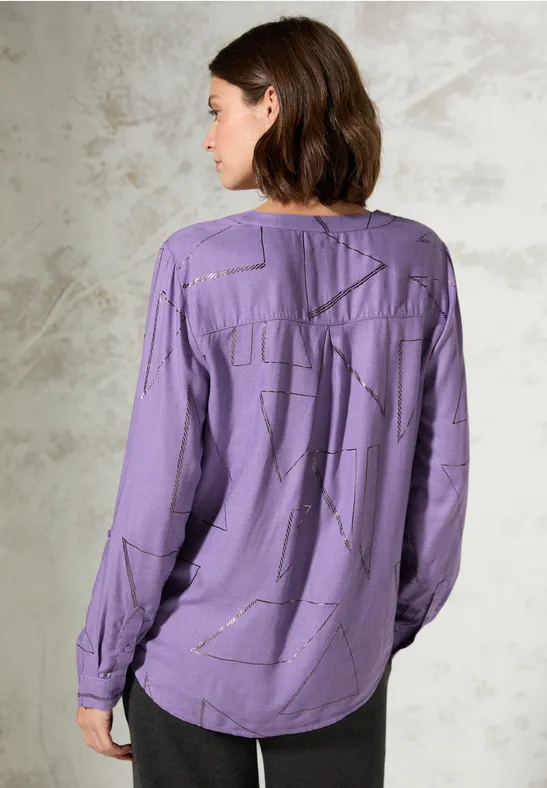 Damen Bluse mit geometrischem Muster