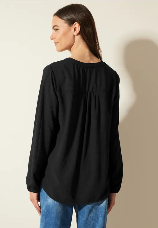 Damen Strukturierte Knopfleiste Bluse