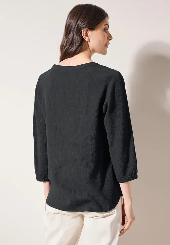 Damen Strukturierte Knopfleiste Bluse