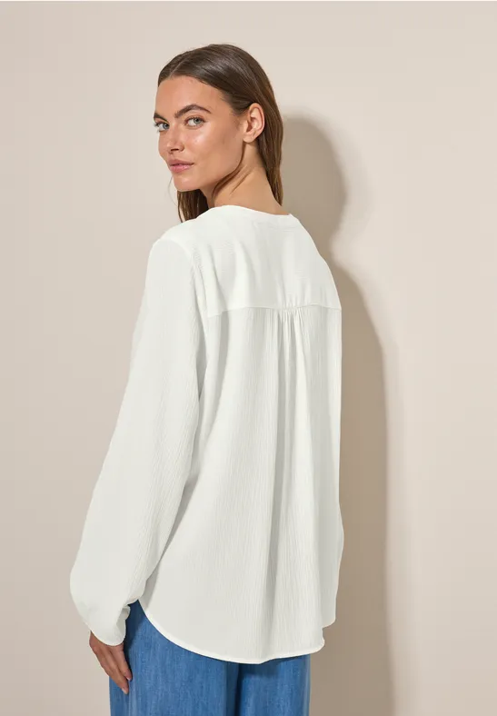 Damen Strukturierte Bluse mit Knopfleiste