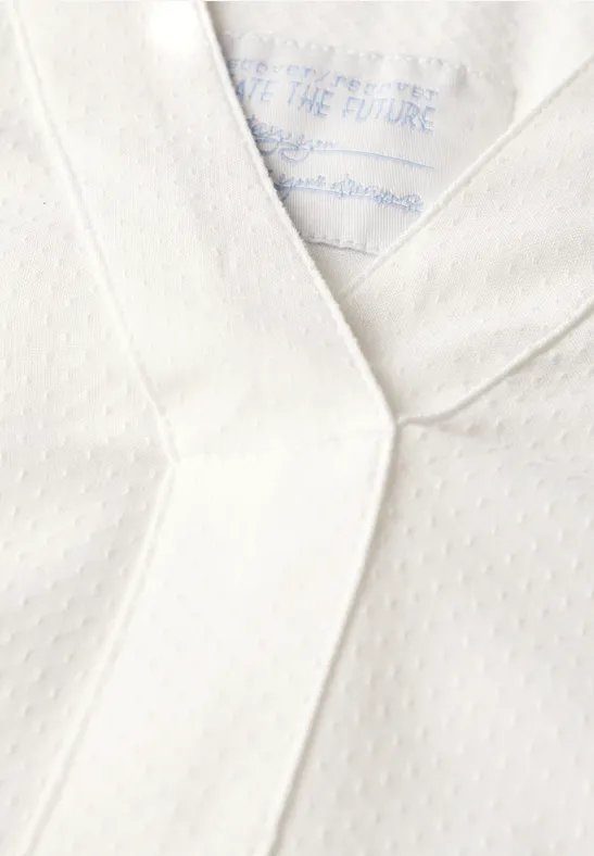 Damen Langarm Bluse mit Schlüssellochausschnitt