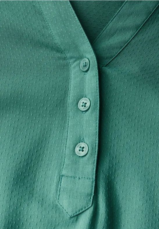 Damen Langarm Knopfleisten Bluse
