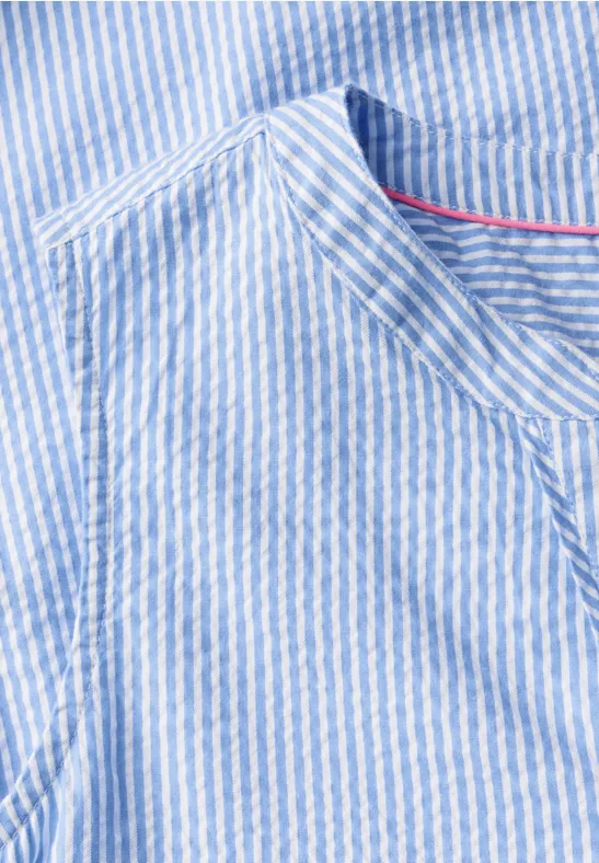 Ärmelloses Damen Seersucker Top mit Y-Ausschnitt