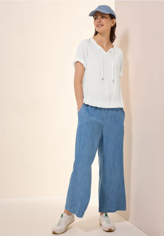 Leichte Damen Tunika mit Bindeband