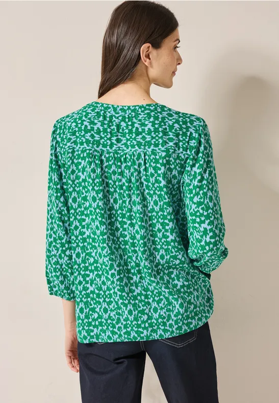 Bedruckte Bluse mit 3/4 Ärmeln