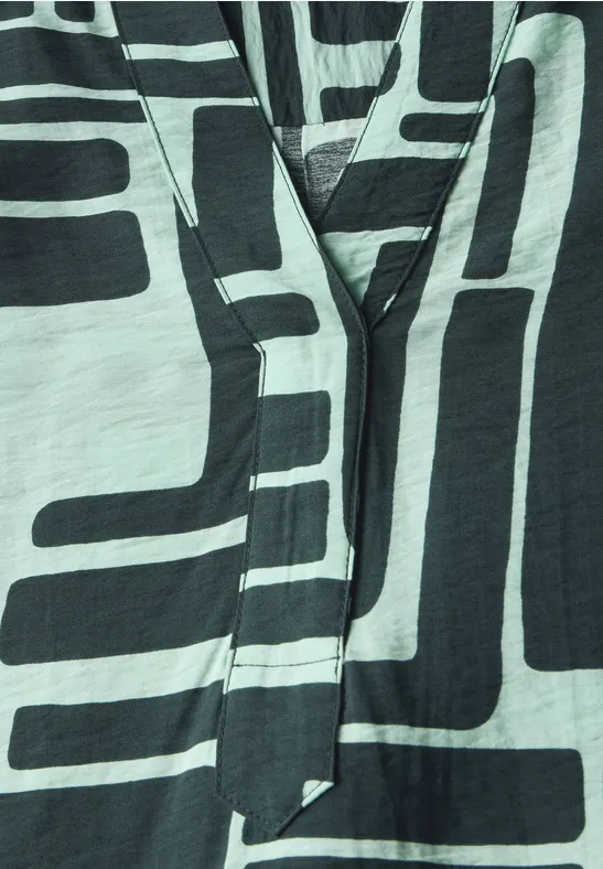 Bluse mit Grafikmuster und 3/4-Ärmeln