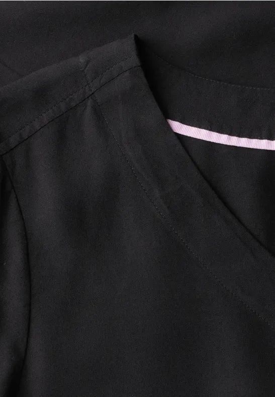 Lässige Bluse mit V-Ausschnitt und Bindedetail