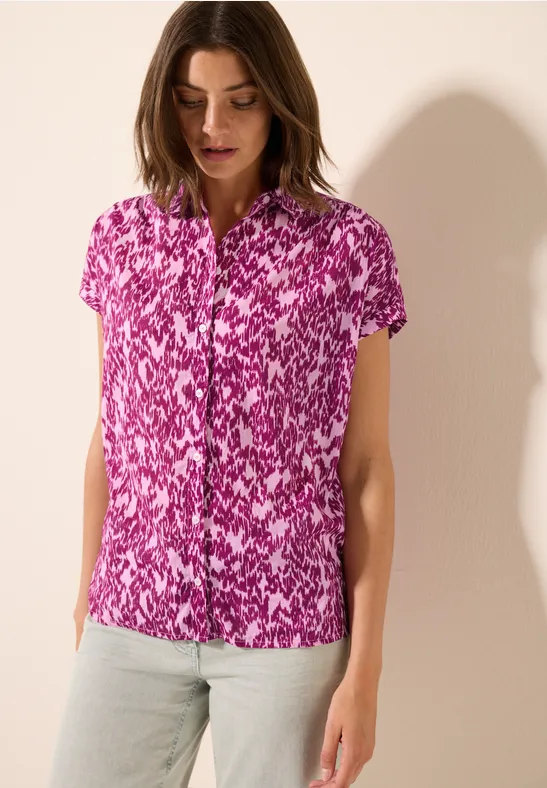 Kurzärmelige Bluse mit Print