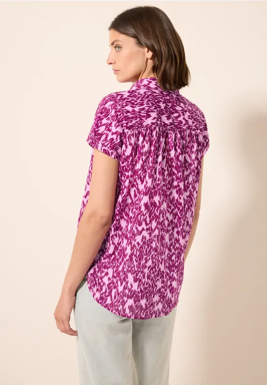 Kurzärmelige Bluse mit Print