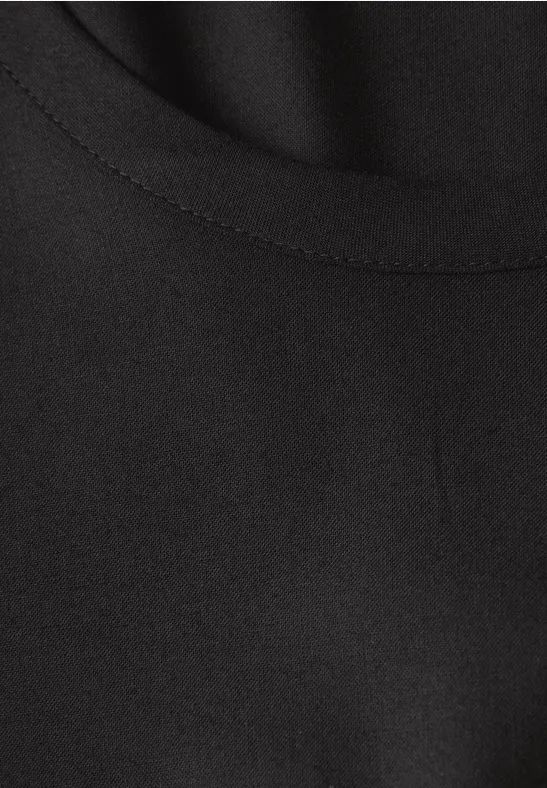 Damenbluse mit kurzen Ärmeln und Bindedetail