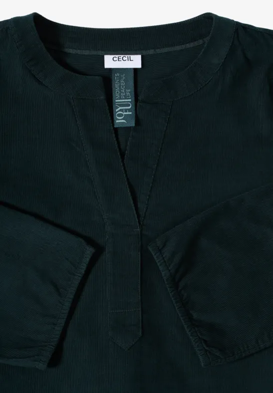 Cordbluse im entspannten Schnitt