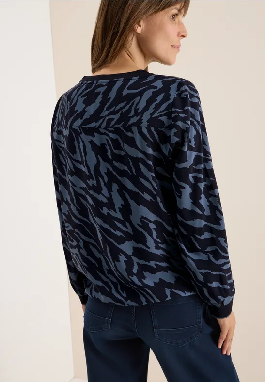 Langarmbluse mit Animal Print