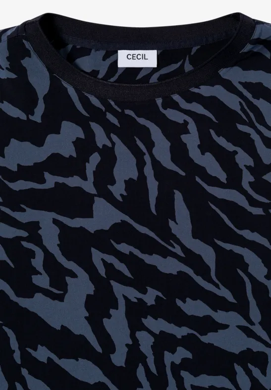 Langarmbluse mit Animal Print
