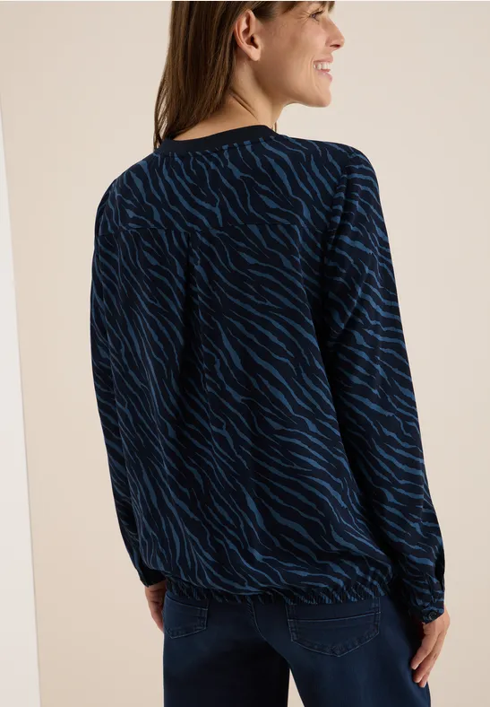 Langarmbluse mit Zebra-Print