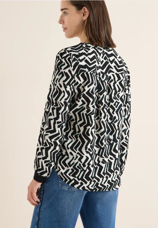 Langärmlige Bluse mit Grafikdruck