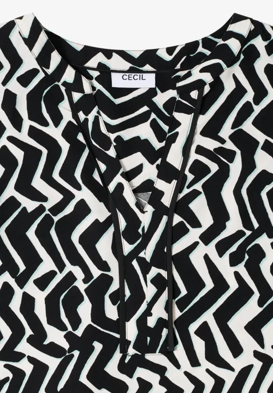 Langärmlige Bluse mit Grafikdruck
