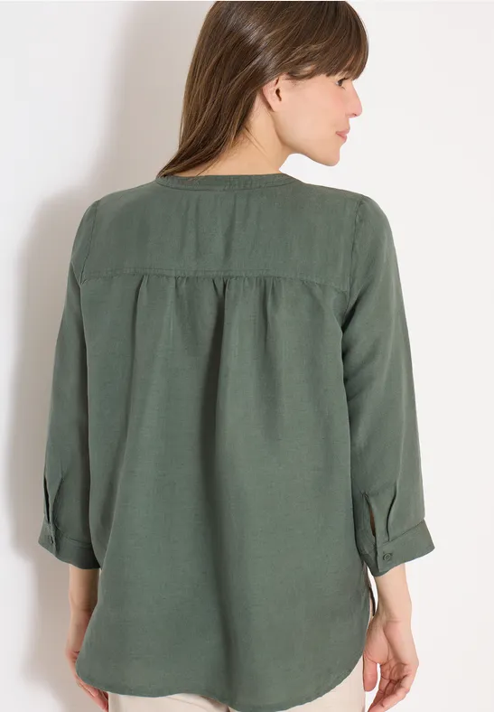 Lässige Tunika Bluse aus Leinenmischung