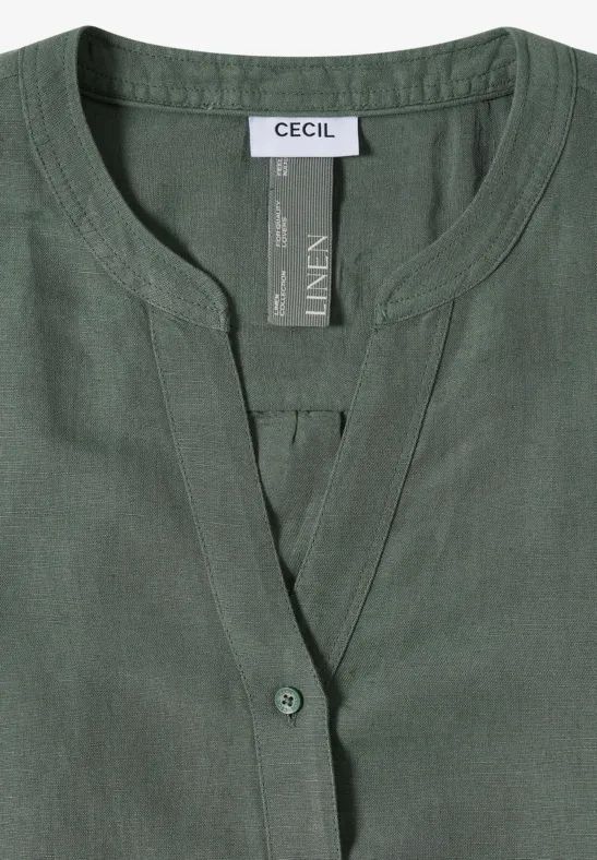 Lässige Tunika Bluse aus Leinenmischung