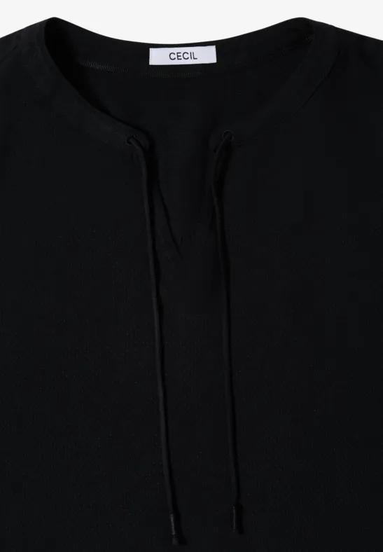 Elegante 3/4-Arm Bluse mit Bindebändern