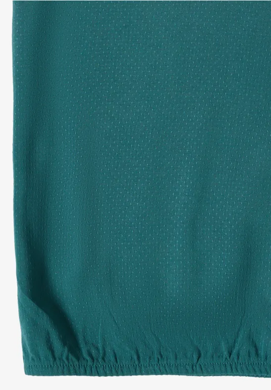 Lässiges grünes Kurzarm-Hoodie-Top