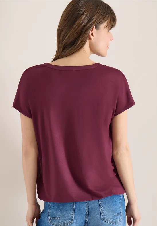 Bluse mit kurzen Ärmeln und lockerer Passform