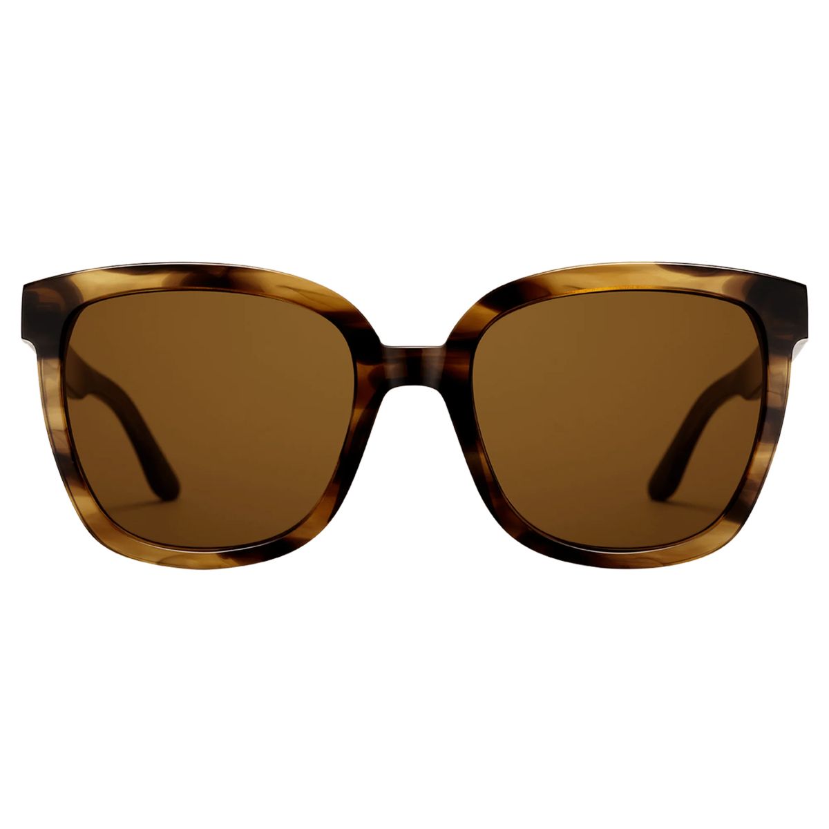 Übergroße braune Demi-Sonnenbrille