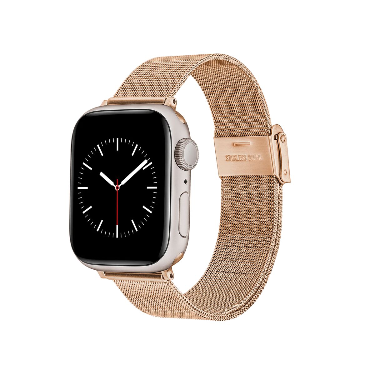 Roségoldenes Mesh Smartwatch-Armband