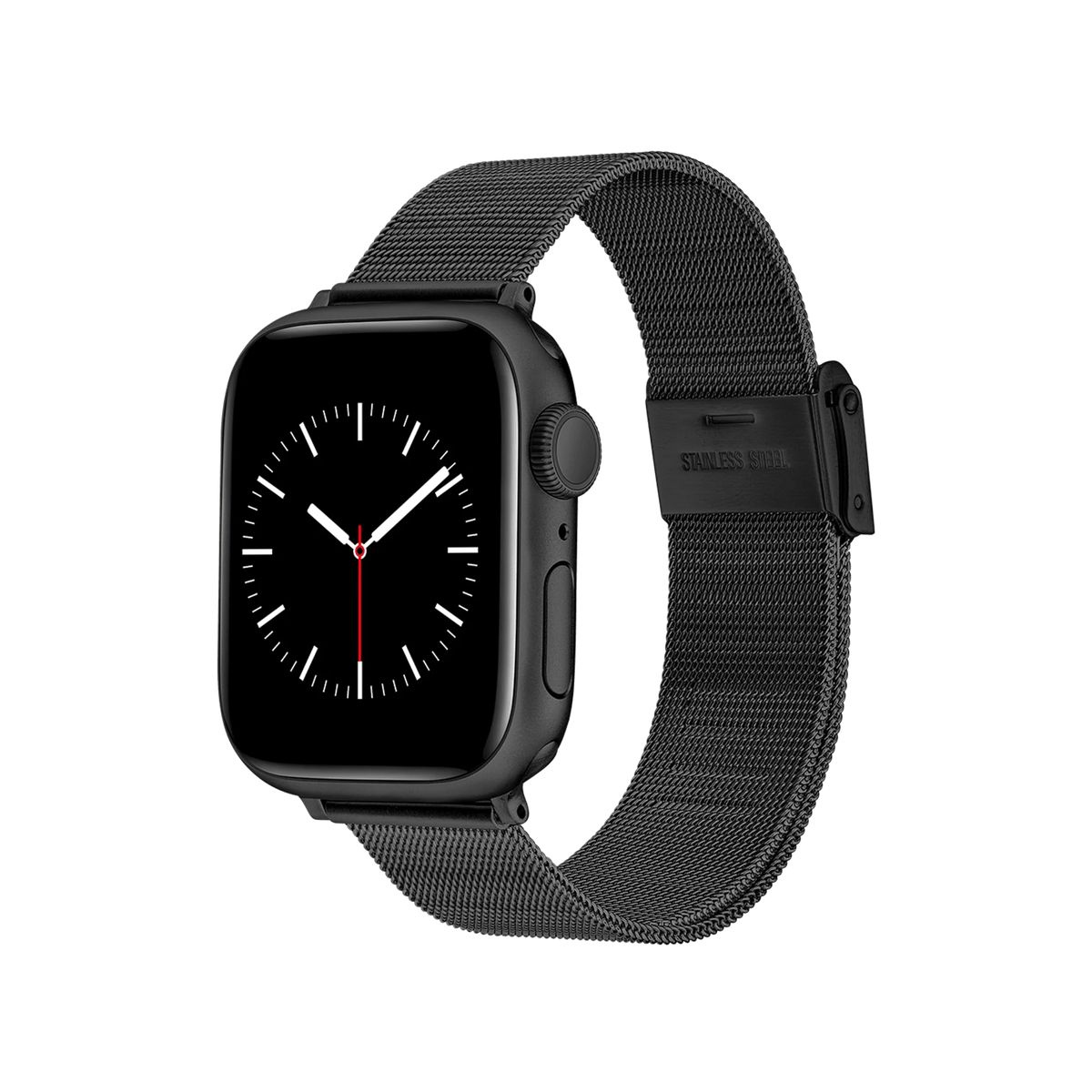 Schwarzes Edelstahl Smartwatch-Armband