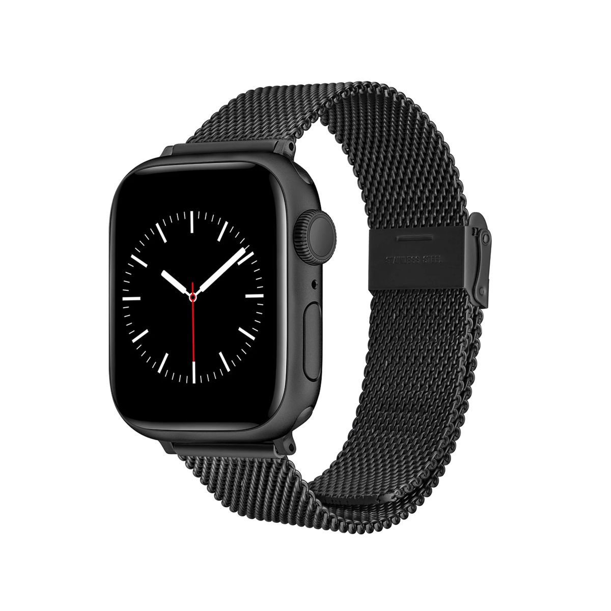 Schwarzes Mesh Smartwatch-Armband 20mm