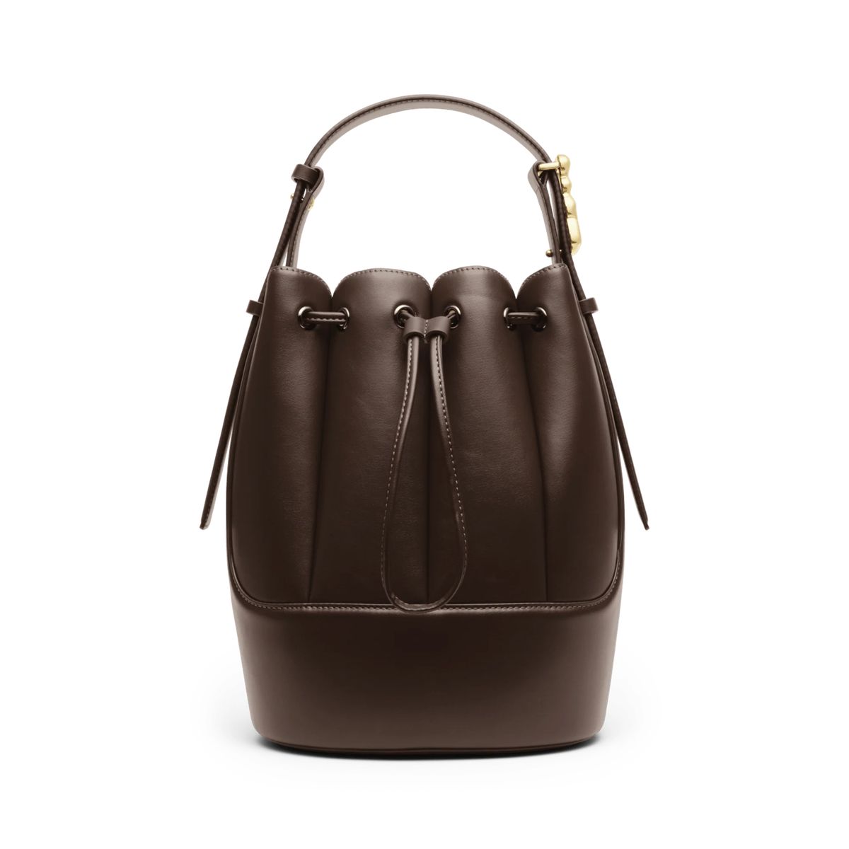 Minimalistische Ledertasche Beutelform