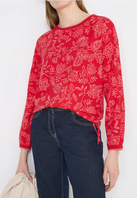 Bedruckte Langarm Casual Bluse