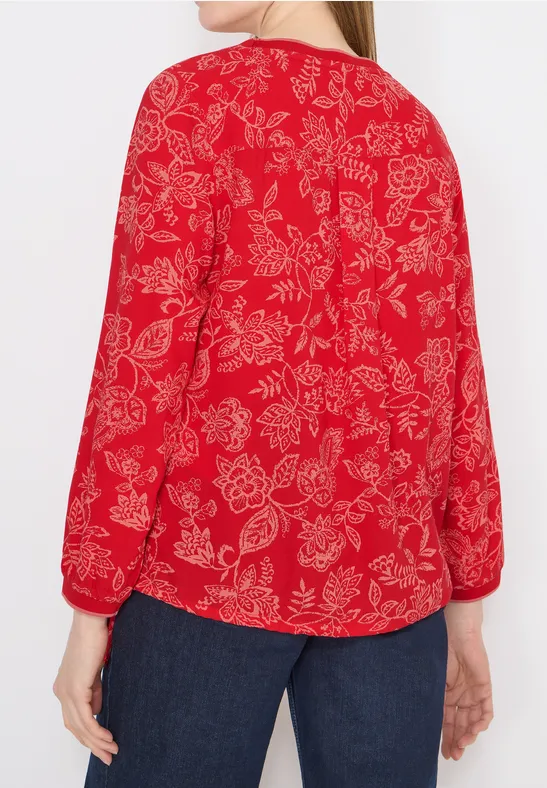 Bedruckte Langarm Casual Bluse