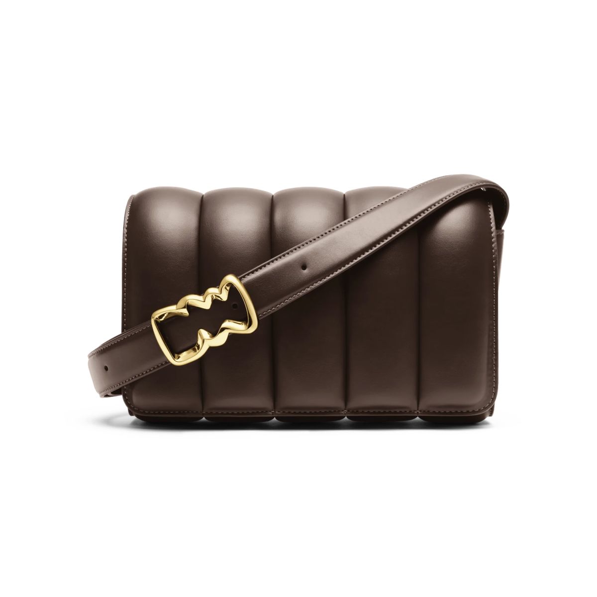 Gepolsterte Schultertasche mit Schnallenverschluss