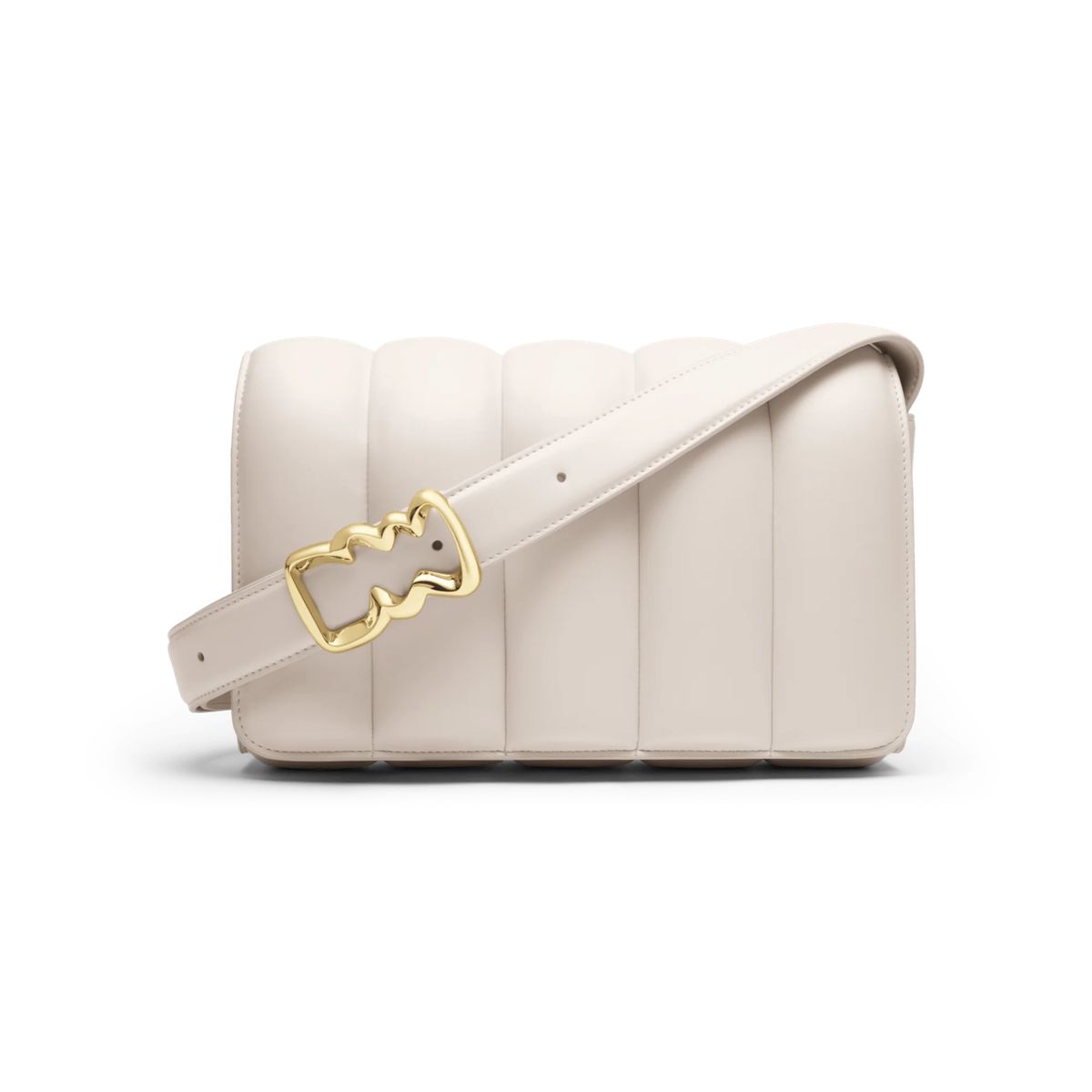 Gepolsterte Schultertasche mit Schnalle