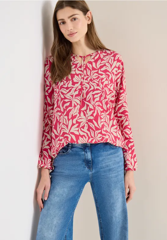 Langarmbluse mit floralem Print